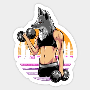 fox gym Sticker